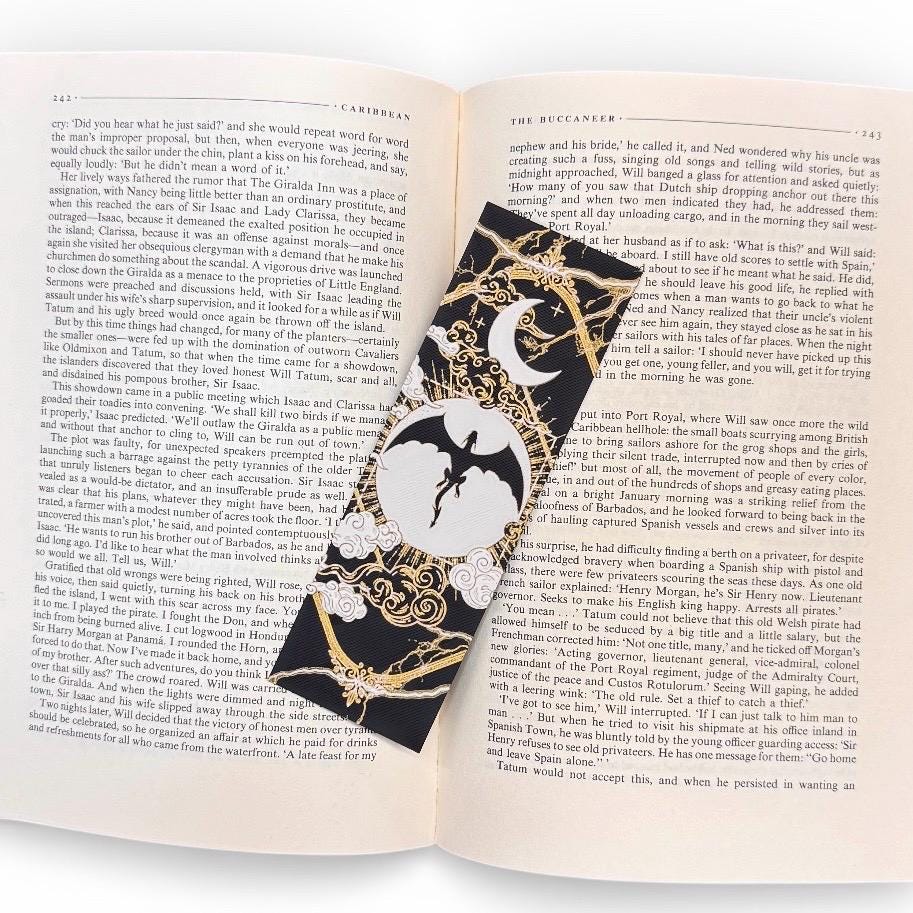 Fourth Wing Black Dragon 3D Bookmark