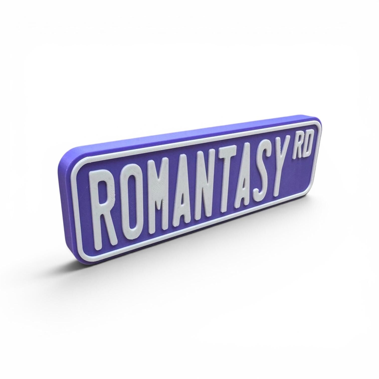 Romantasy Road Bookshelf Decor Street Sign