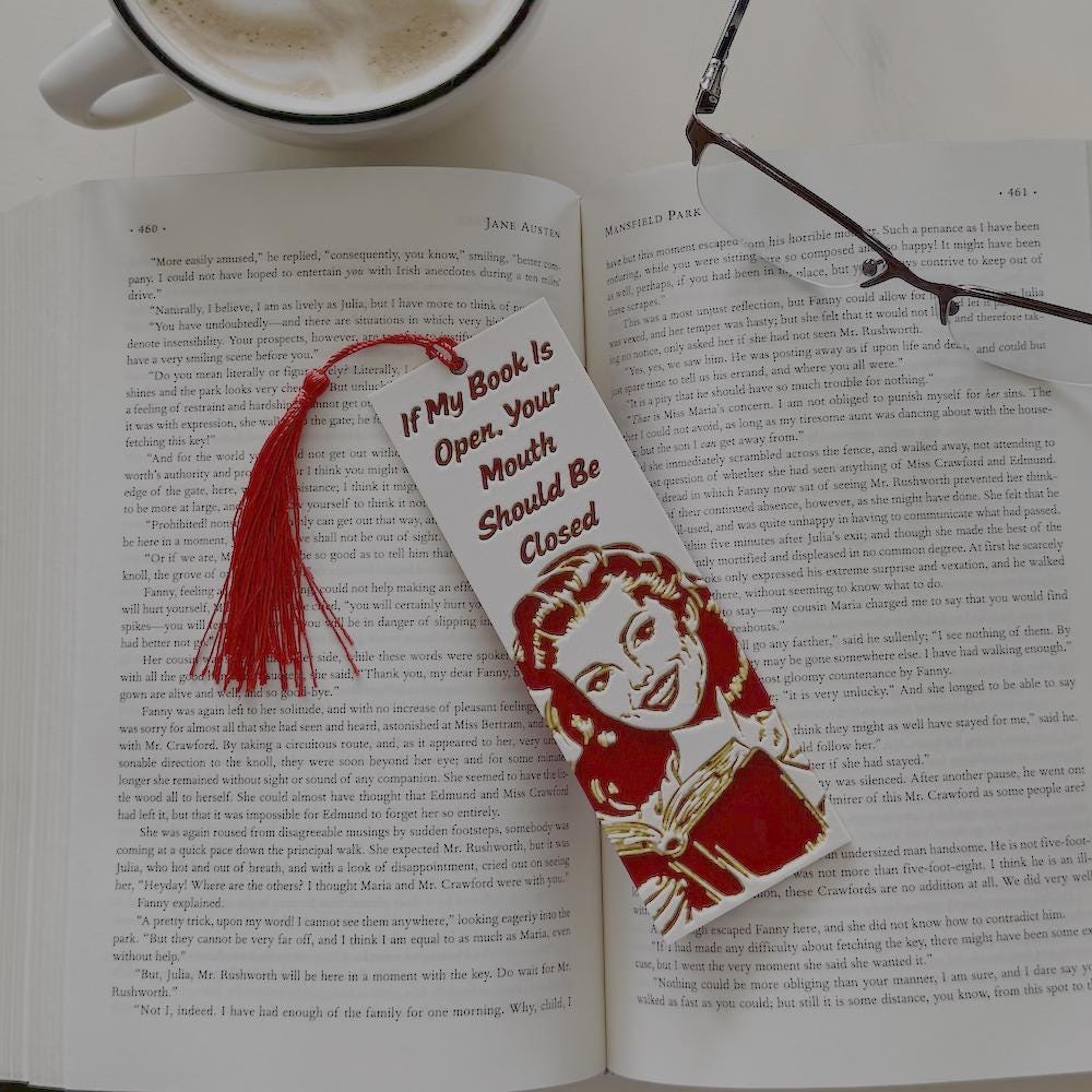 If My Book Is Open, Your Mouth Should Be Closed 3D Bookmark