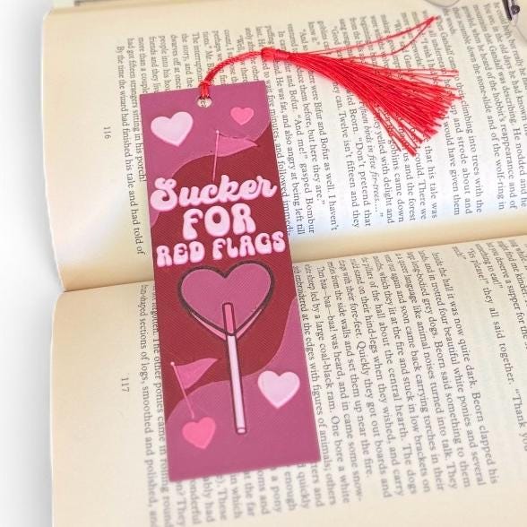 Sucker For Red Flags 3D Bookmark