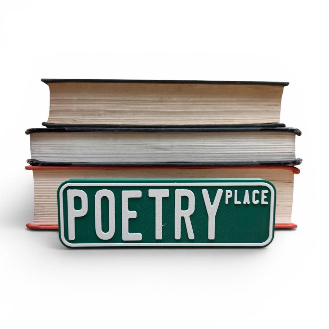Poetry Place Bookshelf Decor Street Sign
