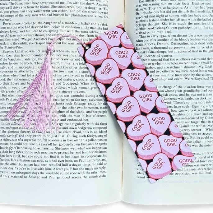 Good Girl Conversation Hearts Valentine's 3D Bookmark