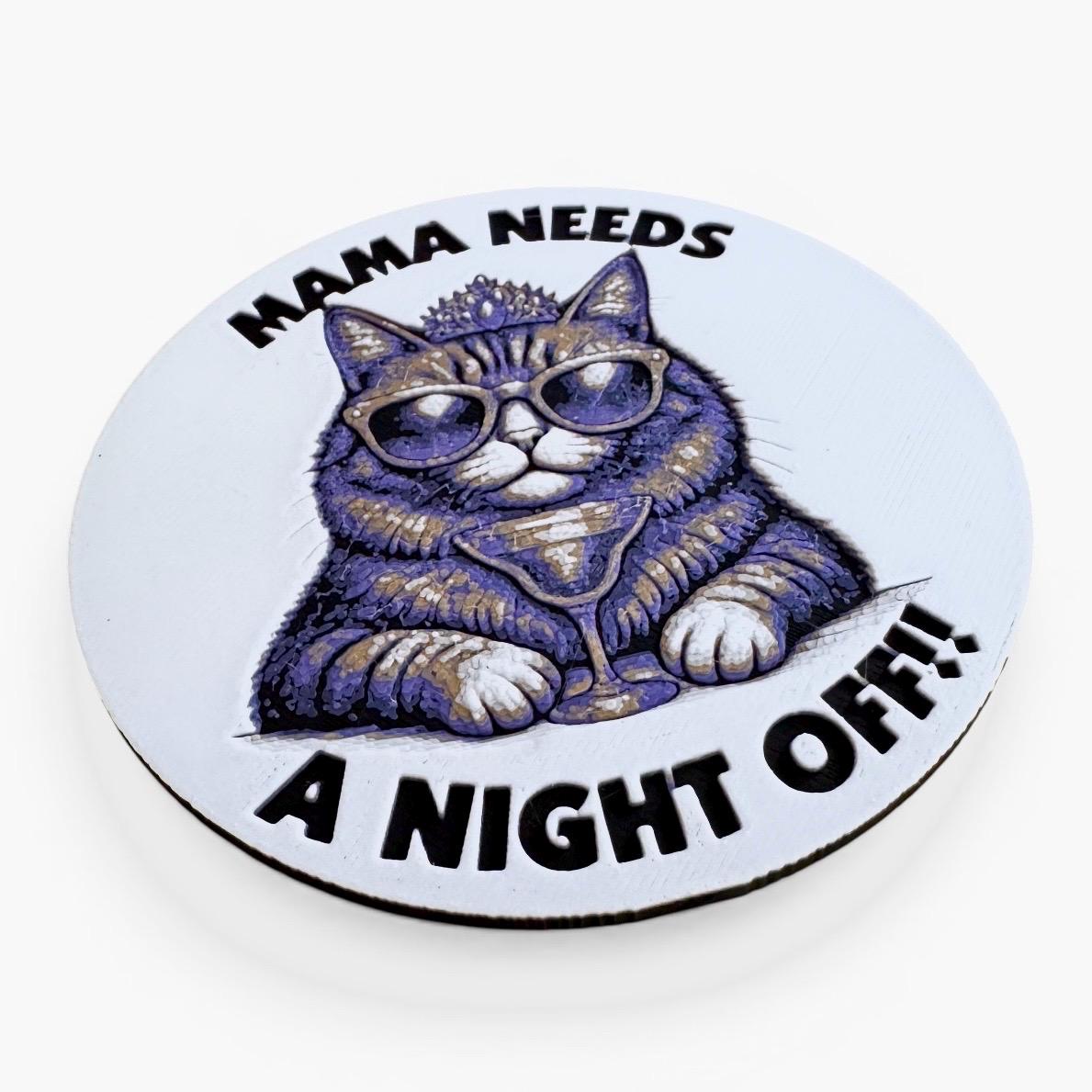 Princess Donut “Mama Needs a Night Off” Dungeon Crawler Carl Inspired Coaster