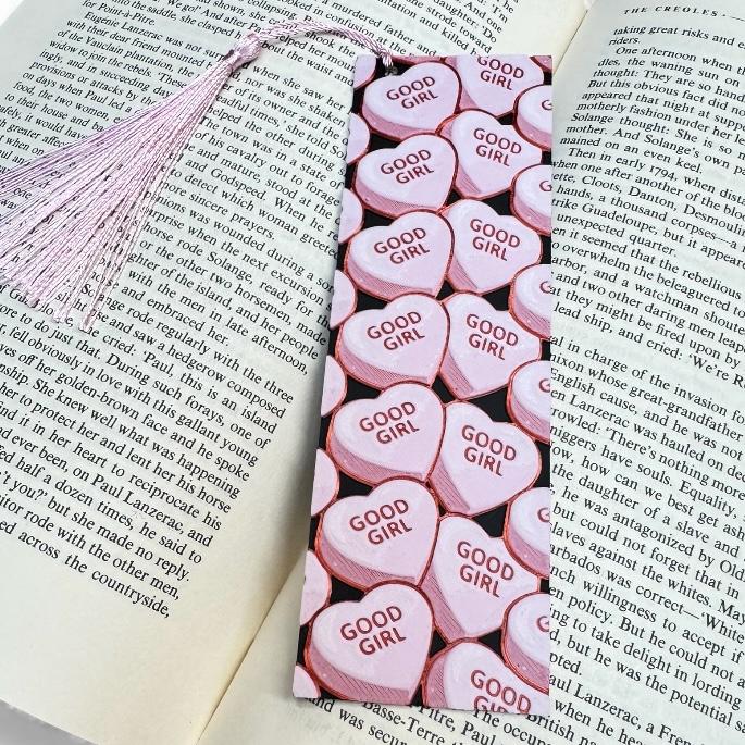 Good Girl Conversation Hearts Valentine's 3D Bookmark