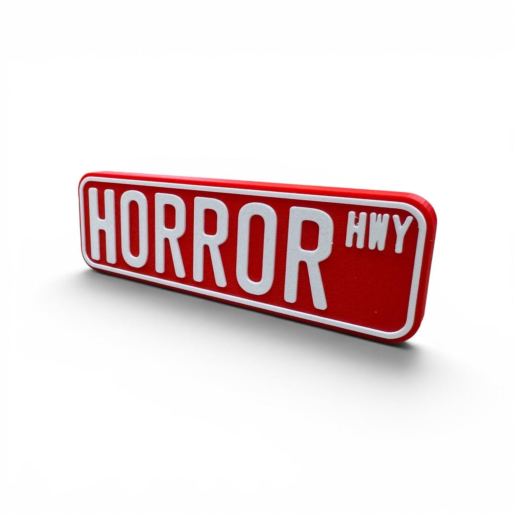Horror Bookshelf Decor Street Sign