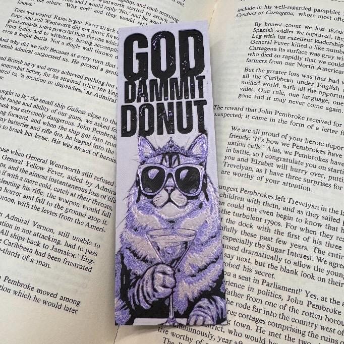 Goddammit Donut Dungeon Crawler Carl Inspired Bookmark