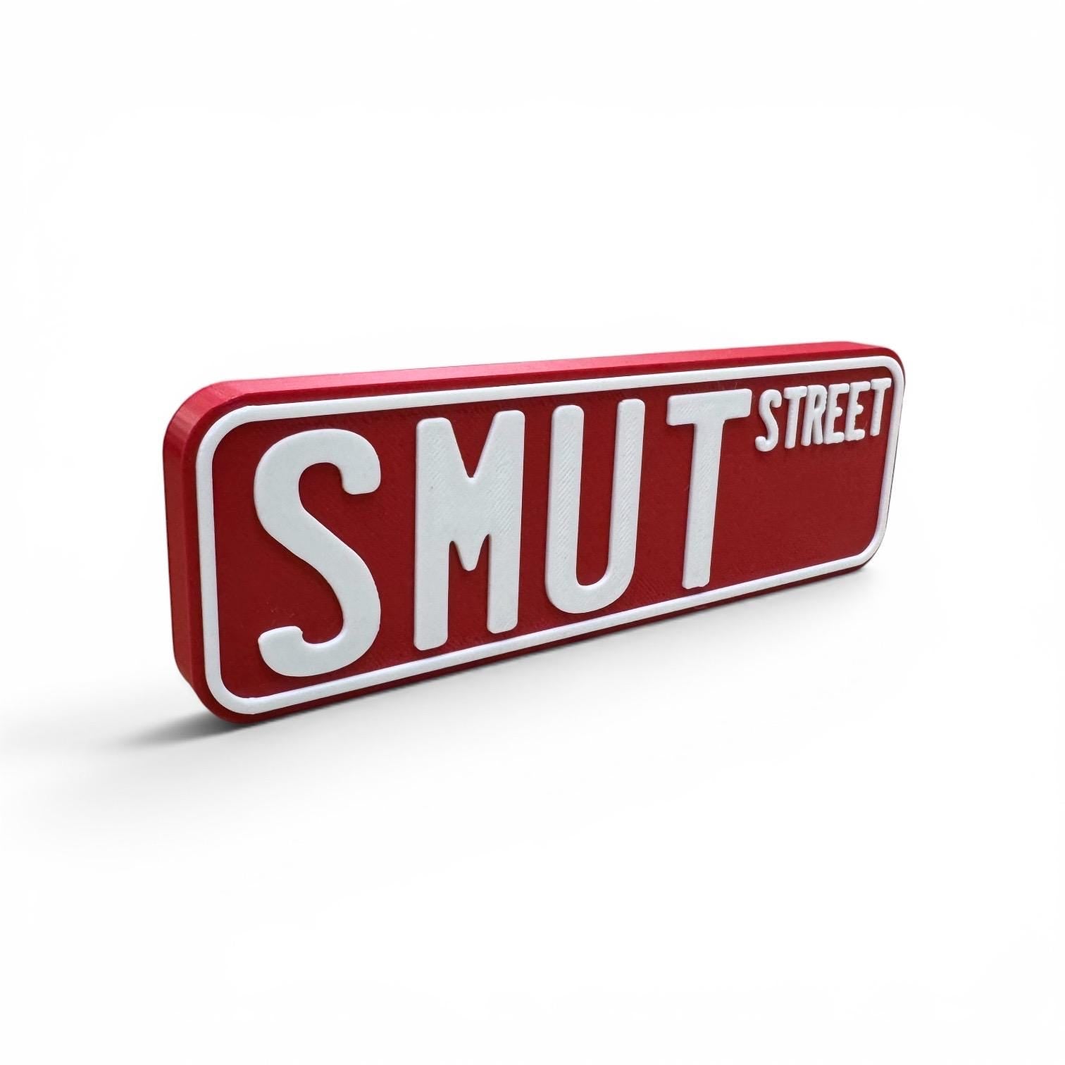 Smut Street Bookshelf Decor Street Sign