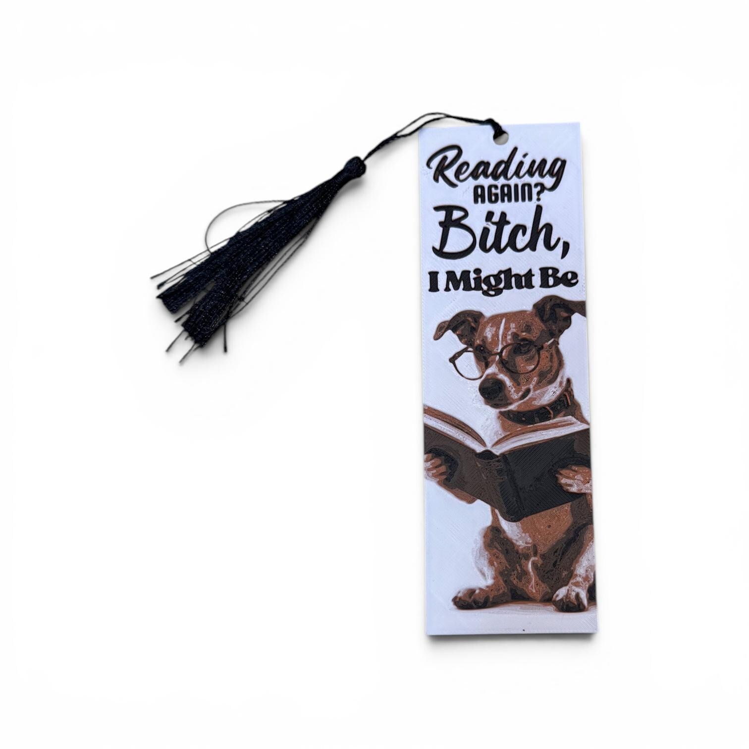 Reading Again Dog 3D Bookmark