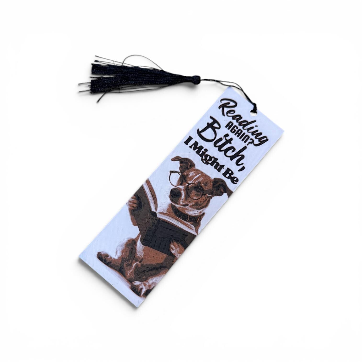 Reading Again Dog 3D Bookmark