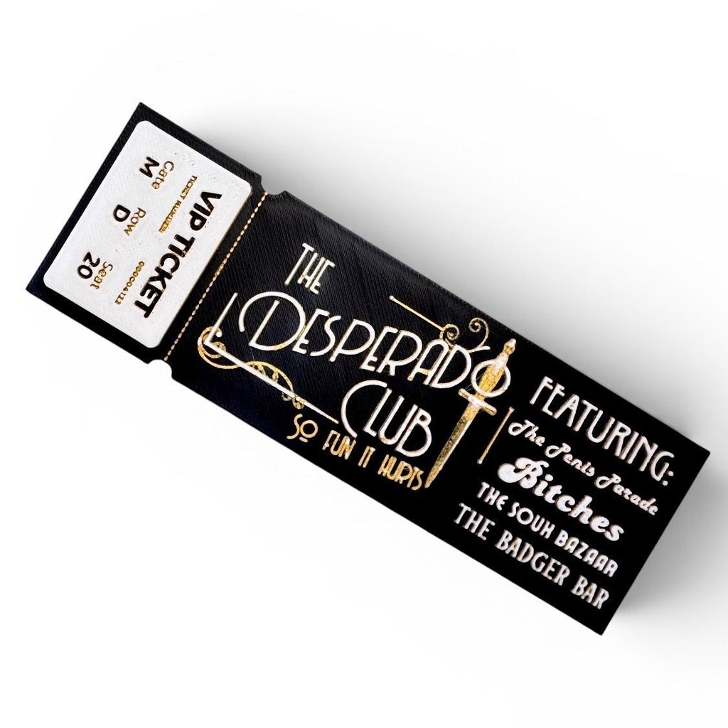 Dungeon Crawler Carl Inspired Desperado Club Ticket 3D Bookmark