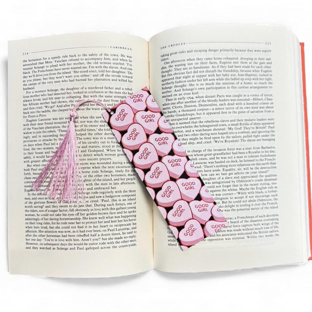Good Girl Conversation Hearts Valentine's 3D Bookmark