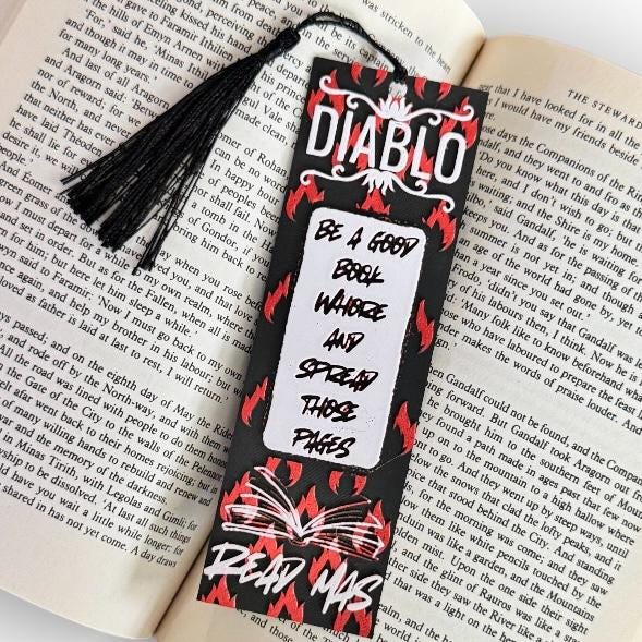 Diablo Hot Sauce Packet Bookmark