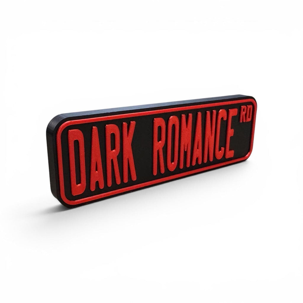 Dark Romance Bookshelf Decor Street Sign