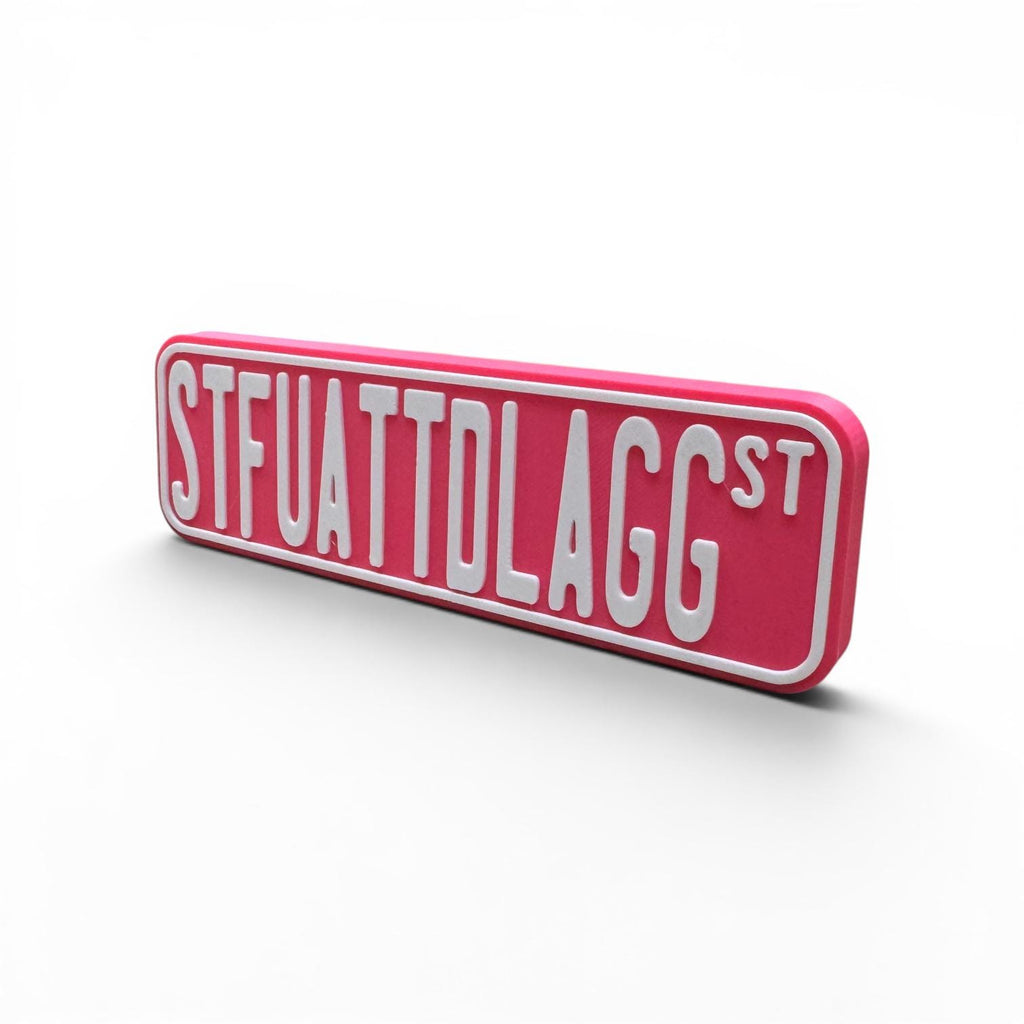 STFUATTDLAGG  Street Bookshelf Decor Street Sign