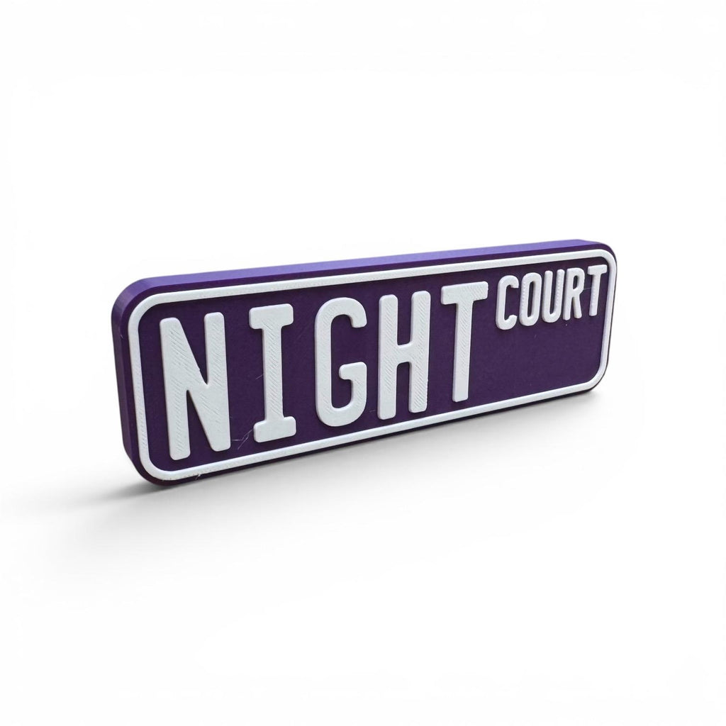 Night Court Street Bookshelf Decor Street Sign