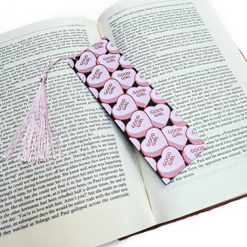 Good Girl Conversation Hearts Valentine's 3D Bookmark