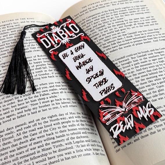 Diablo Hot Sauce Packet Bookmark