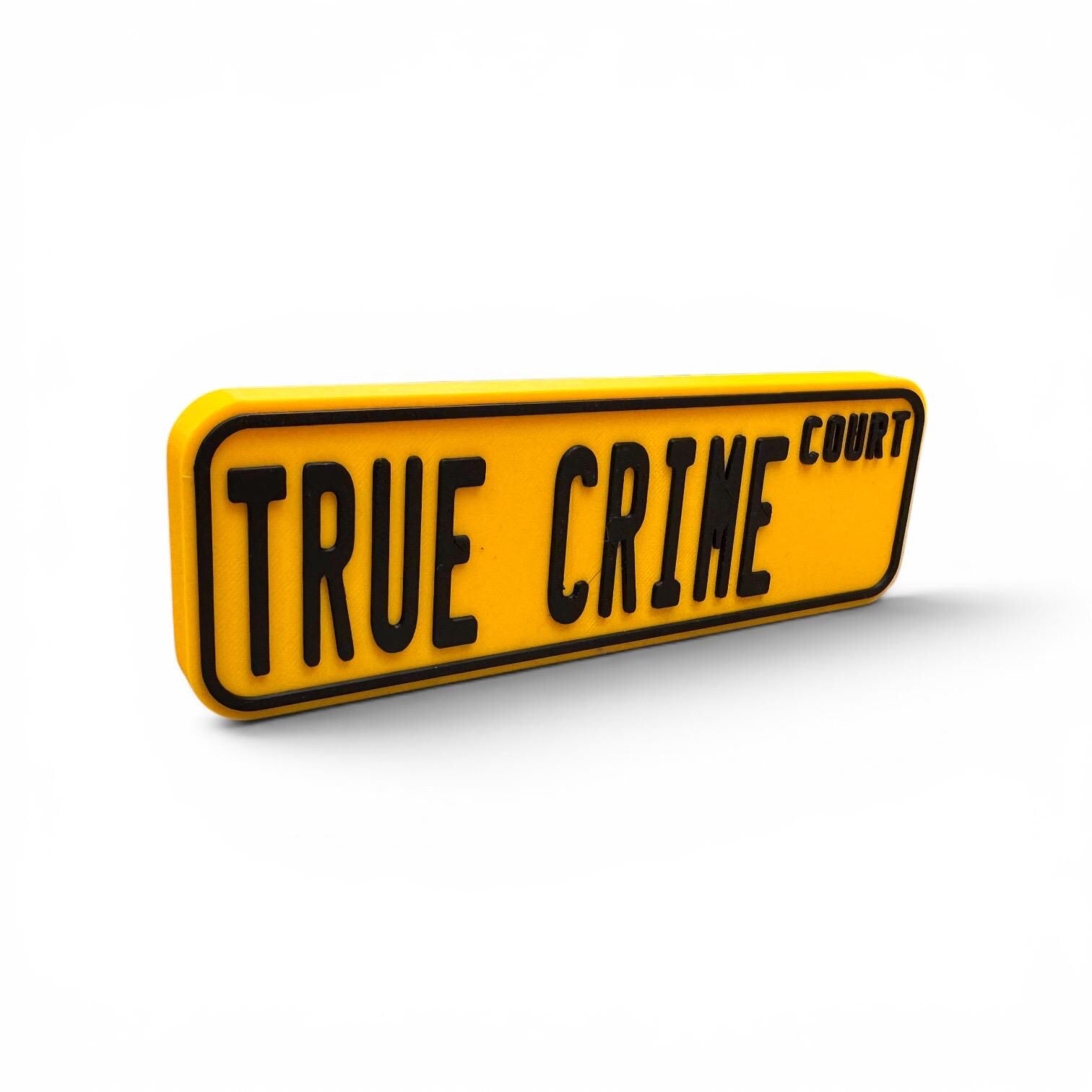 True Crime Ct Bookshelf Decor Street Sign
