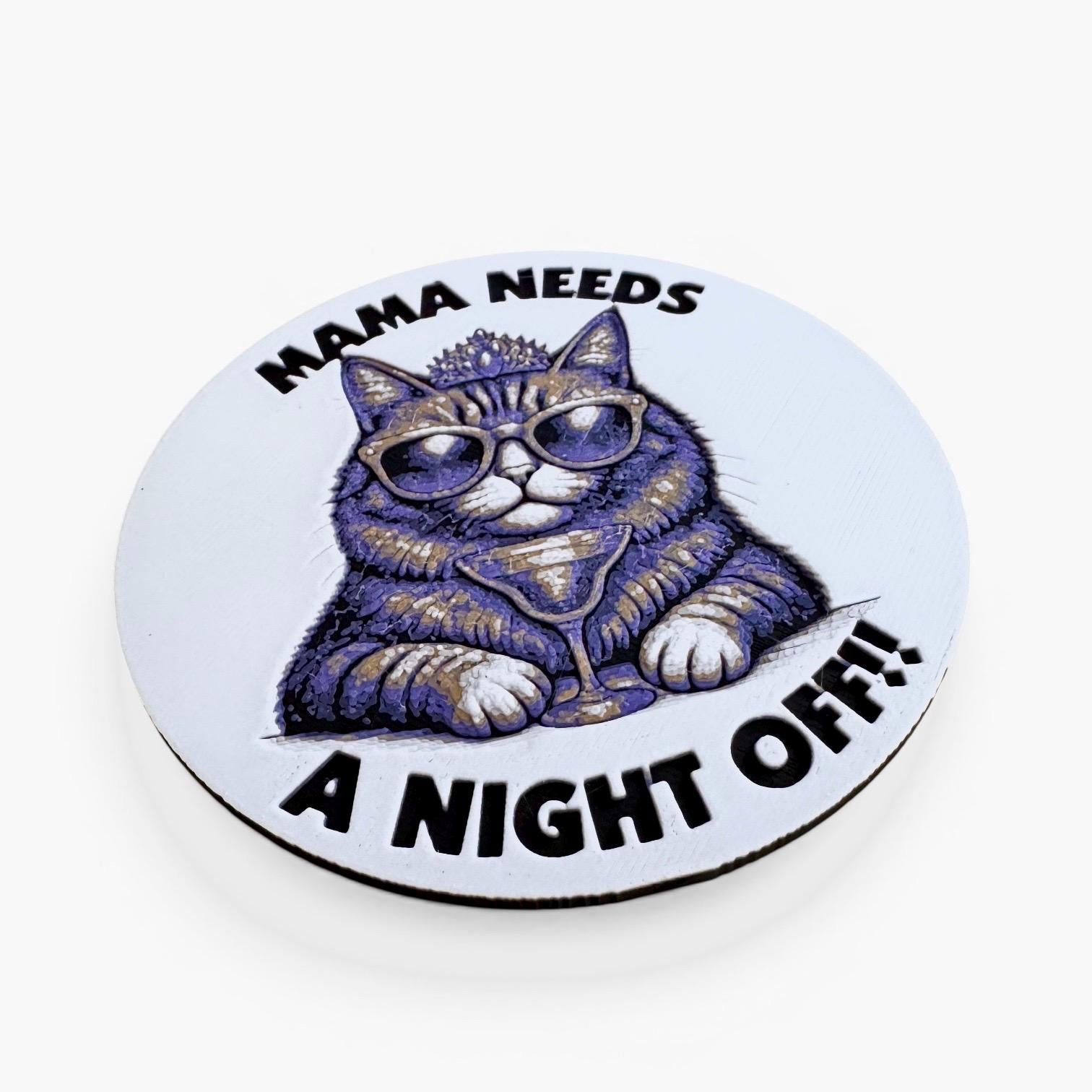 Princess Donut “Mama Needs a Night Off” Dungeon Crawler Carl Inspired Coaster