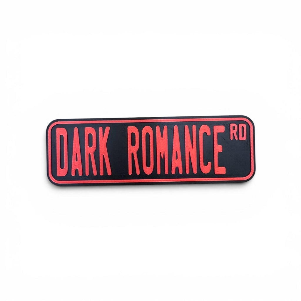 Dark Romance Bookshelf Decor Street Sign