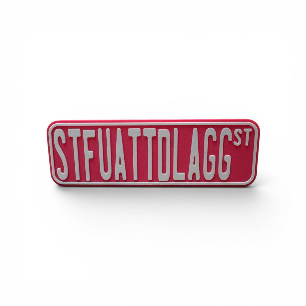 STFUATTDLAGG  Street Bookshelf Decor Street Sign