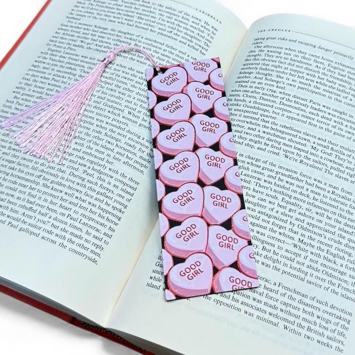 Good Girl Conversation Hearts Valentine's 3D Bookmark
