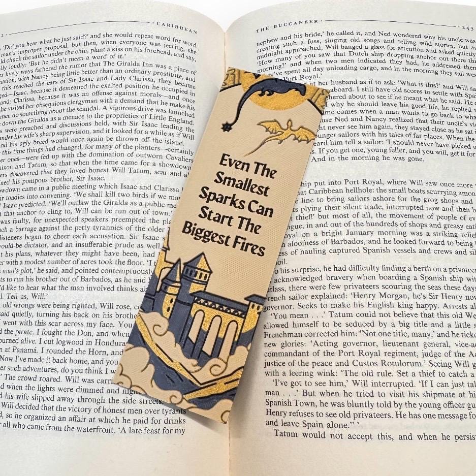 Fourth Wing Smallest Sparks Inspirational 3D Bookmark
