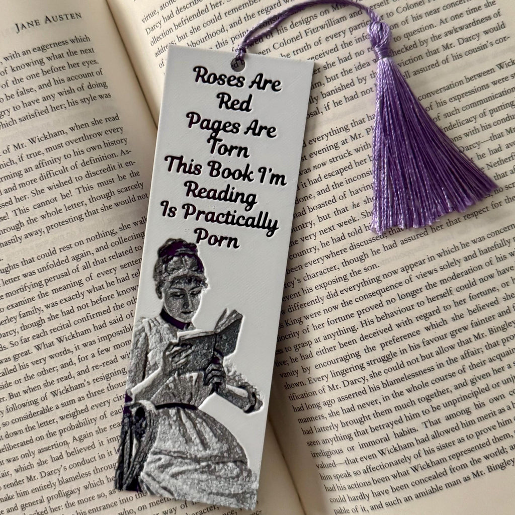 Roses Are Red, Pages Are Torn Funny Smut 3D Bookmark