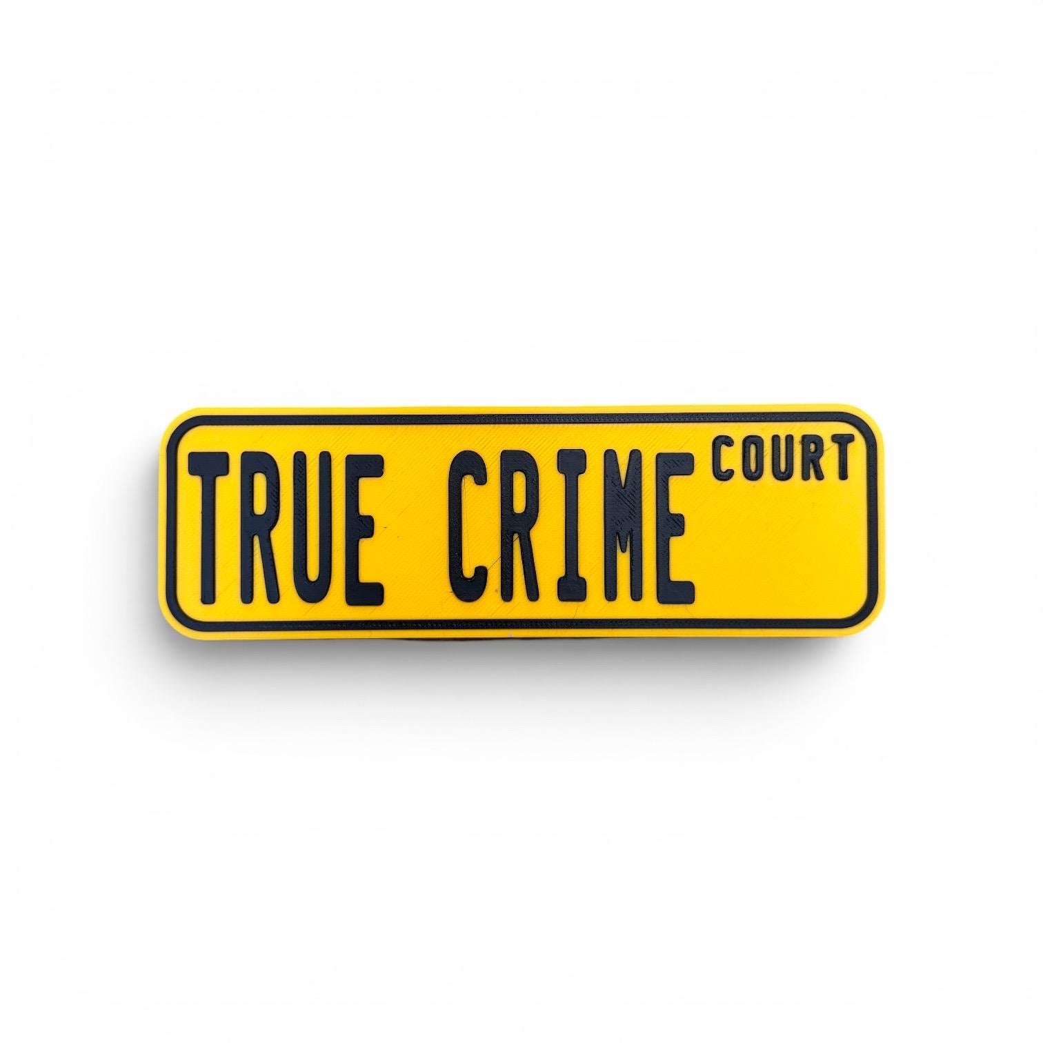 True Crime Ct Bookshelf Decor Street Sign