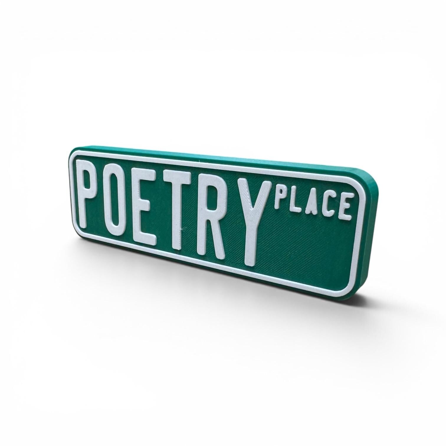 Poetry Place Bookshelf Decor Street Sign