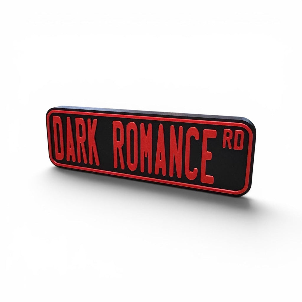 Dark Romance Bookshelf Decor Street Sign