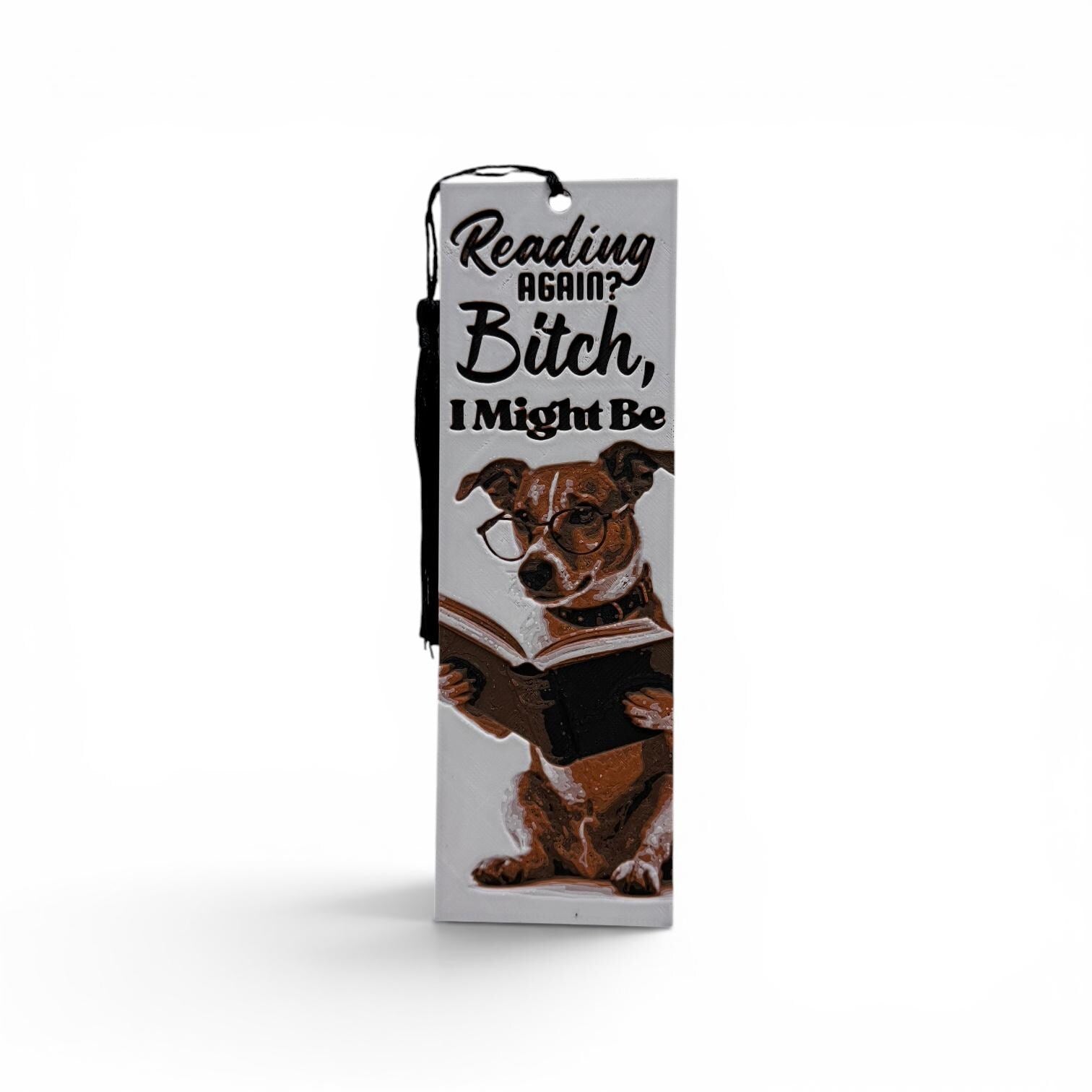 Reading Again Dog 3D Bookmark