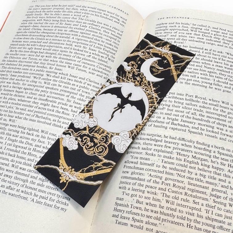 Fourth Wing Black Dragon 3D Bookmark