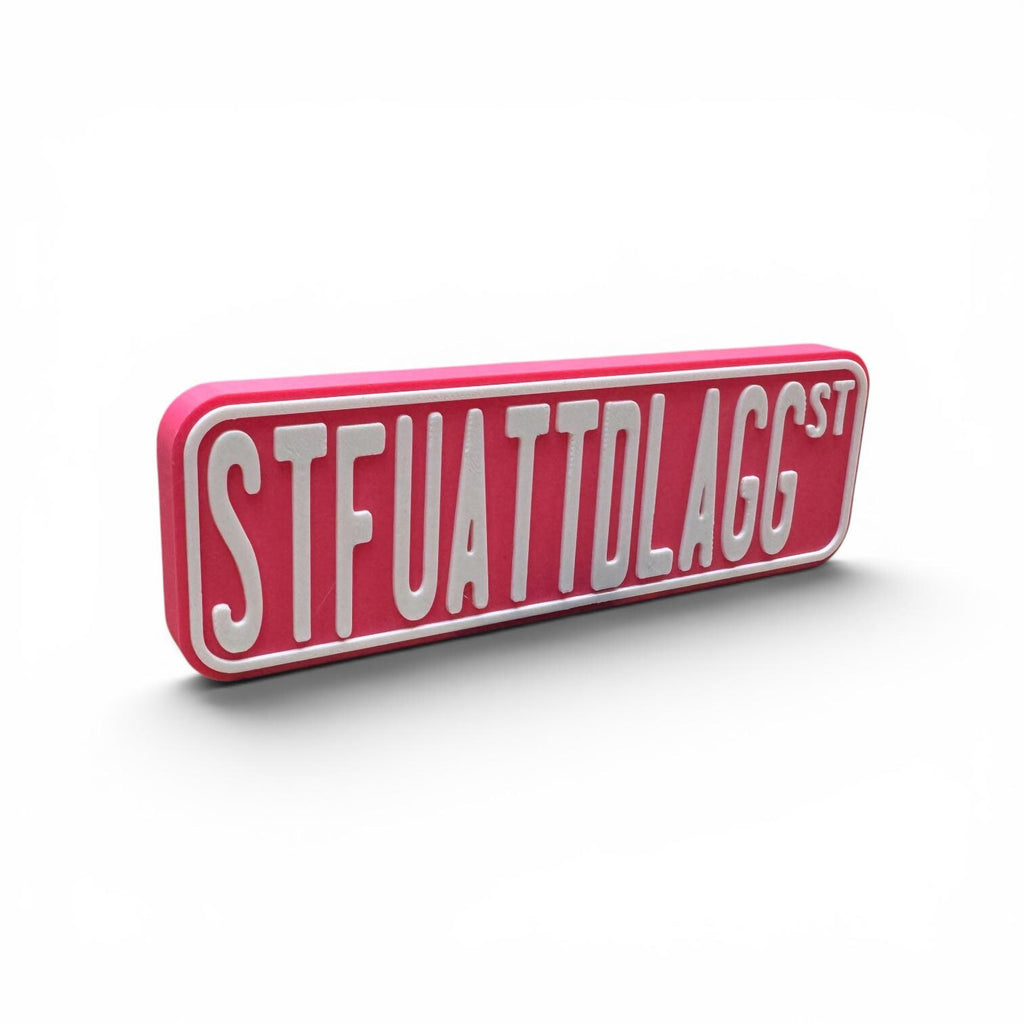 STFUATTDLAGG  Street Bookshelf Decor Street Sign
