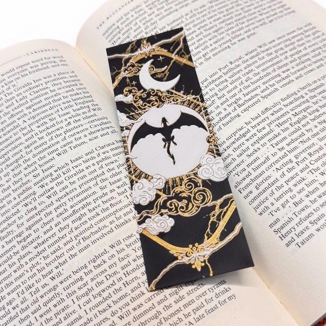 Fourth Wing Black Dragon 3D Bookmark