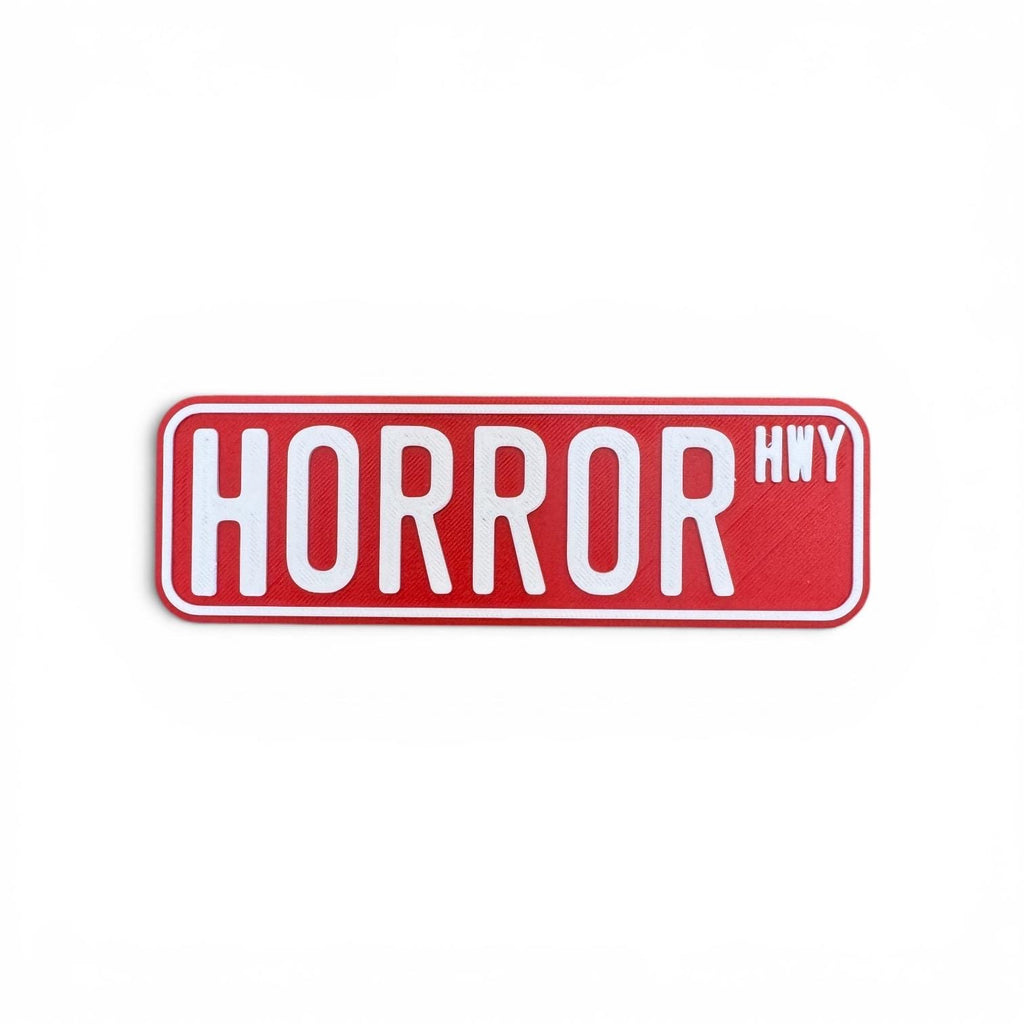 Horror Bookshelf Decor Street Sign