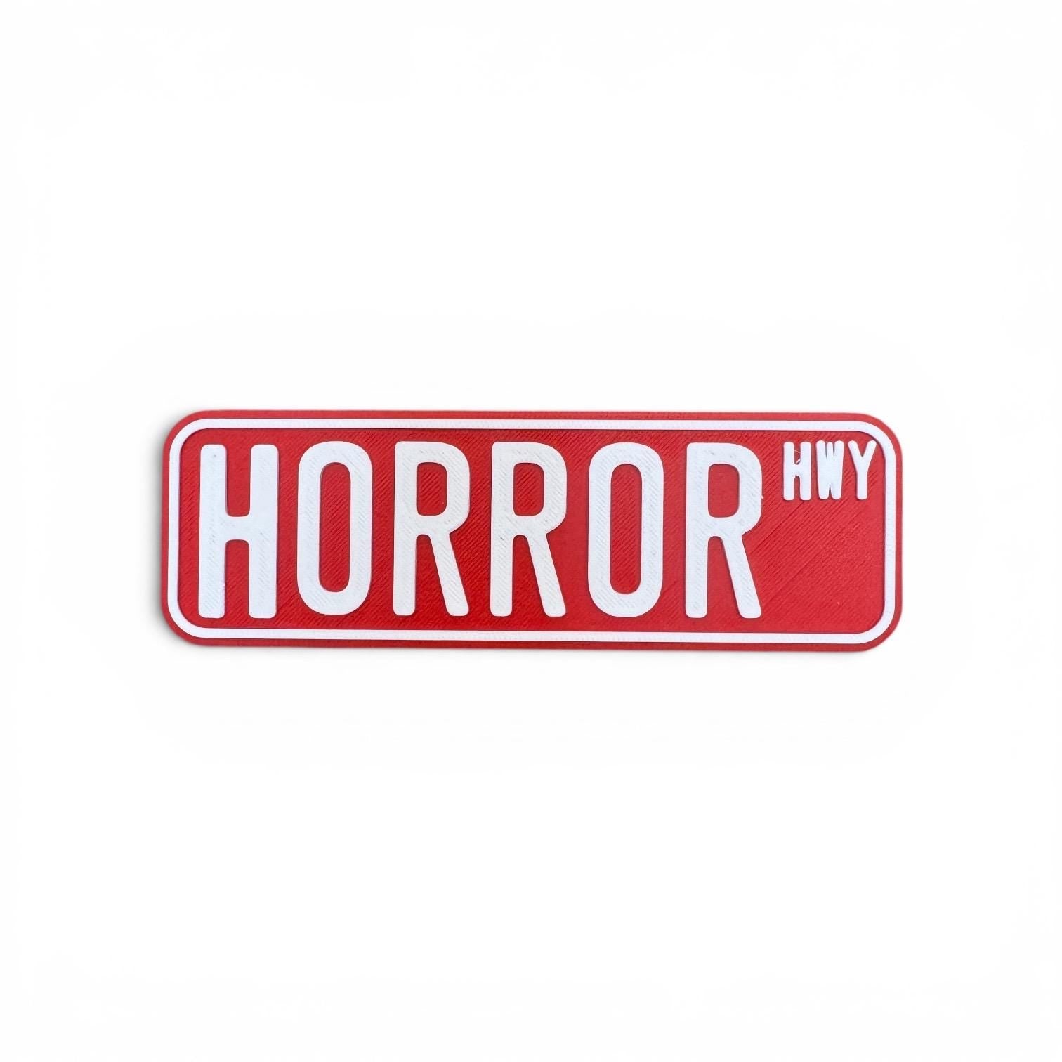 Horror Bookshelf Decor Street Sign