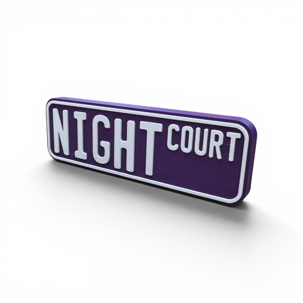 Night Court Street Bookshelf Decor Street Sign