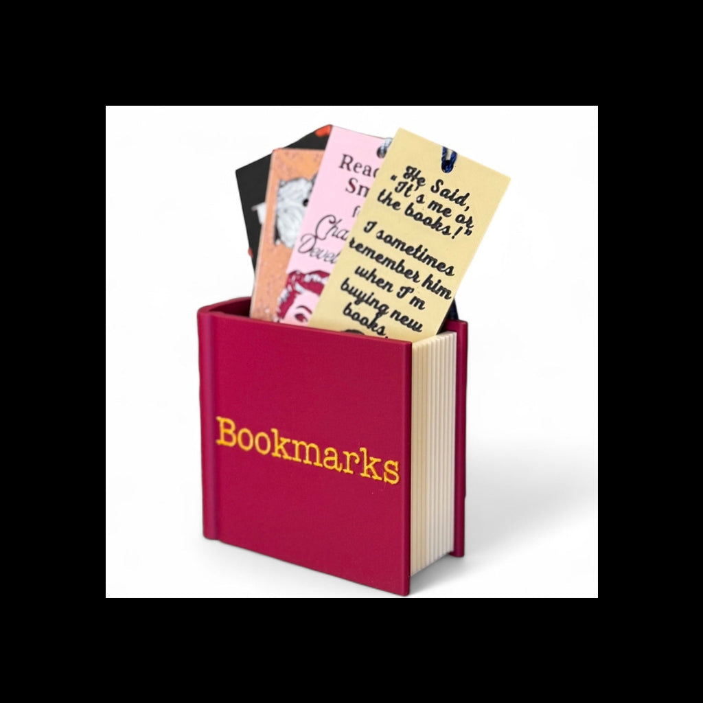 Bookmark Holder Caddy, Bookshelf Decor