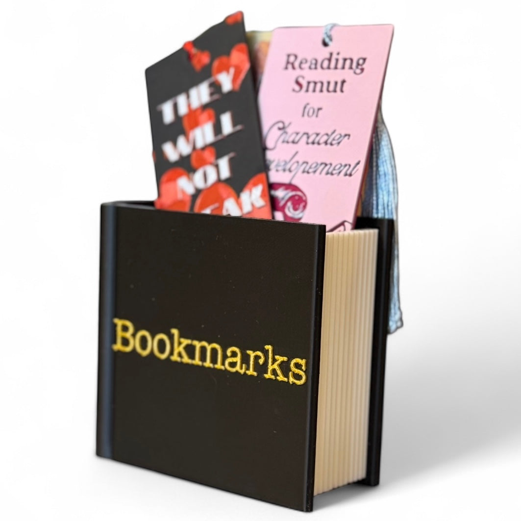 Bookmark Holder Caddy, Bookshelf Decor