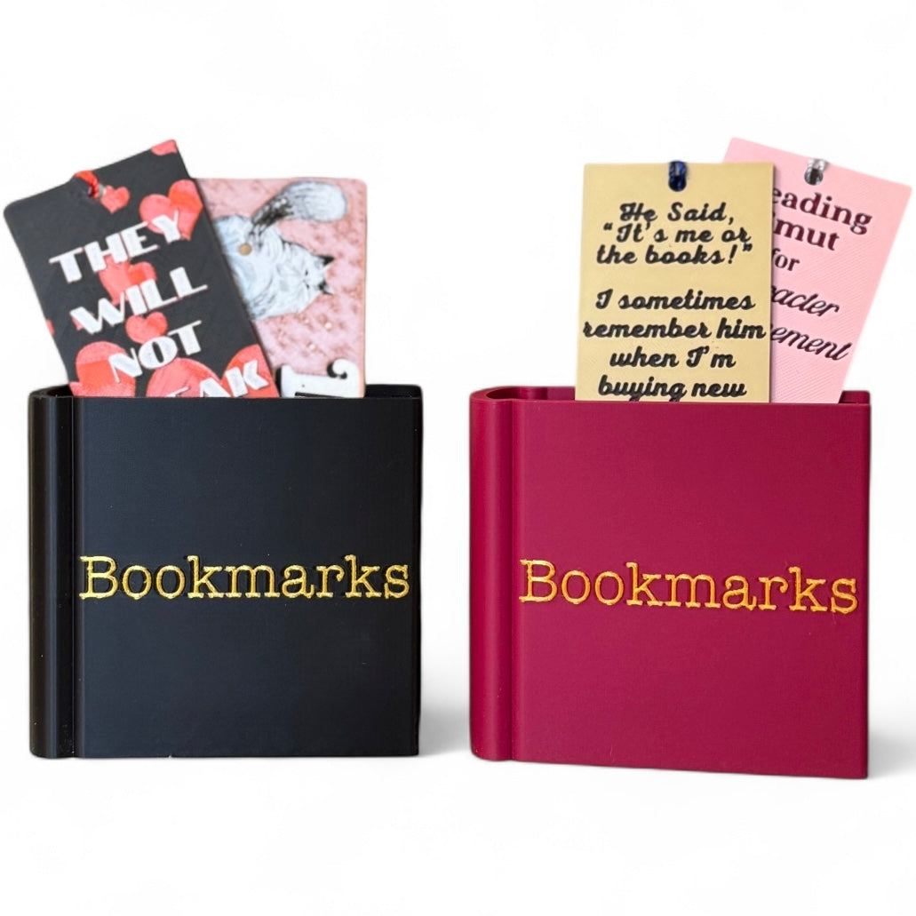 Bookmark Holder Caddy, Bookshelf Decor