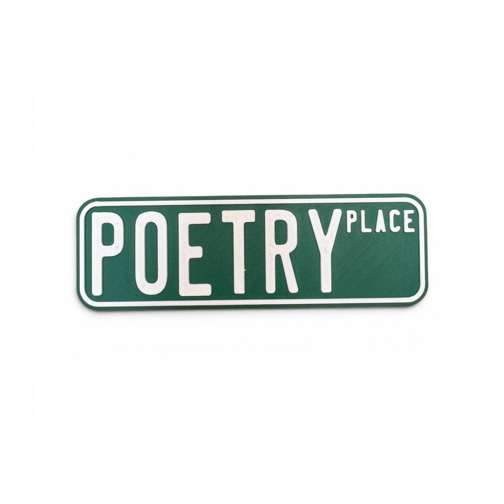 Poetry Place Bookshelf Decor Street Sign