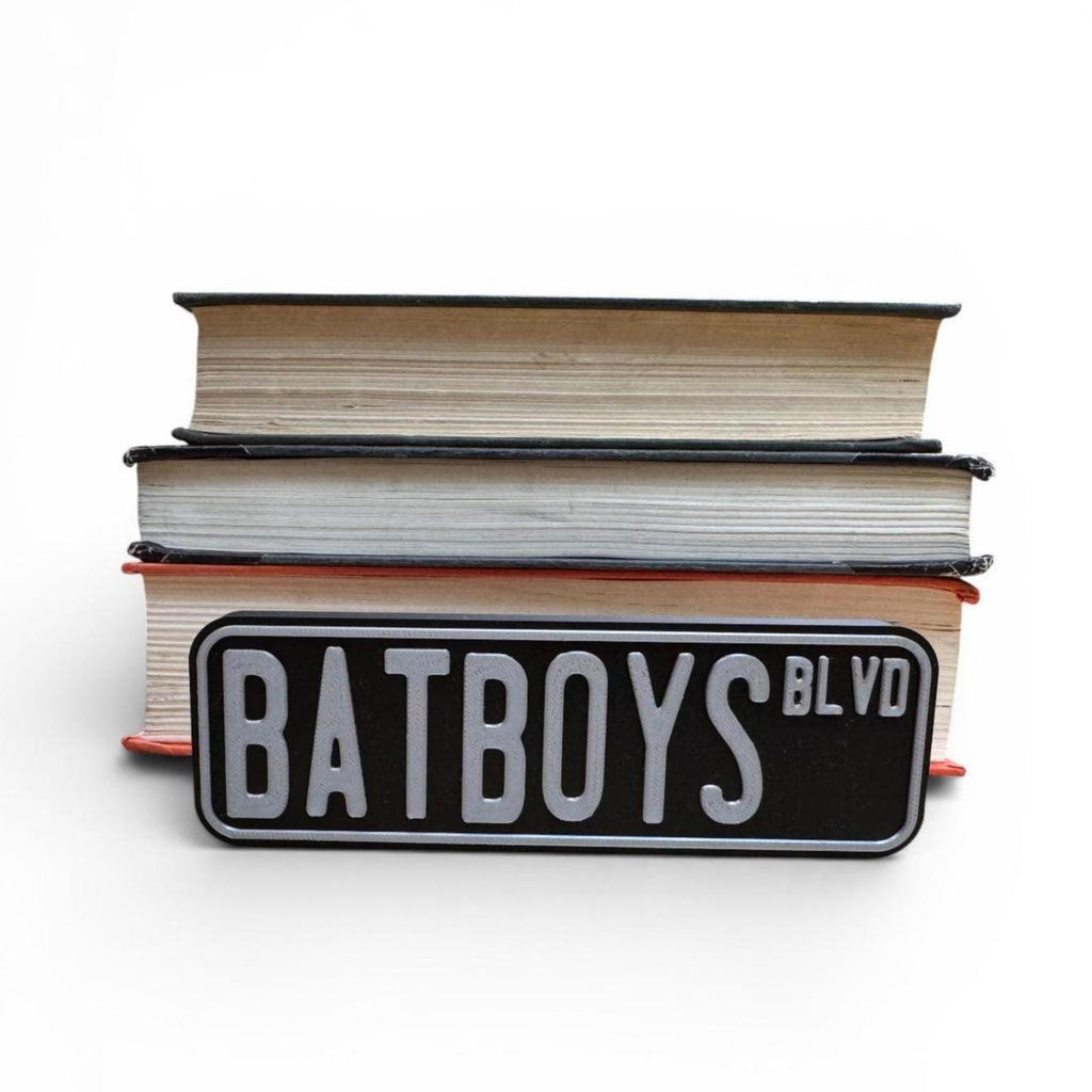 Bat Boys Blvd Bookshelf Decor Street Sign