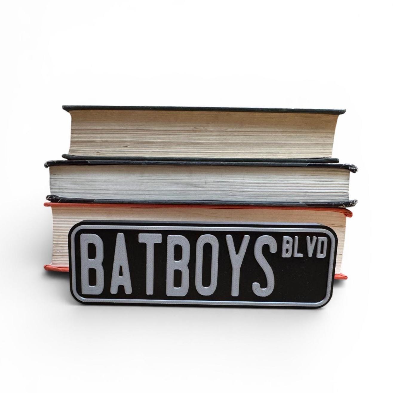 Bat Boys Blvd Bookshelf Decor Street Sign