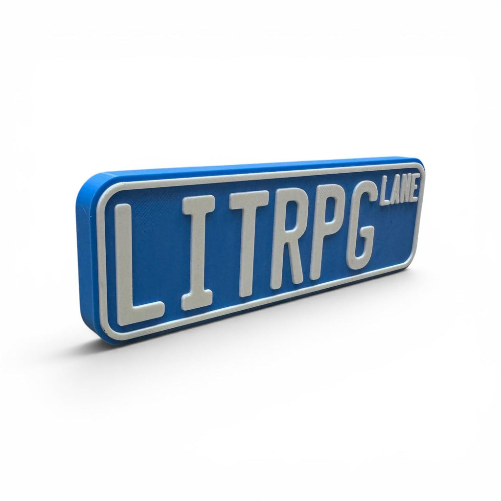 LitRPG Lane  Street Sign Bookshelf Decor Street Sign