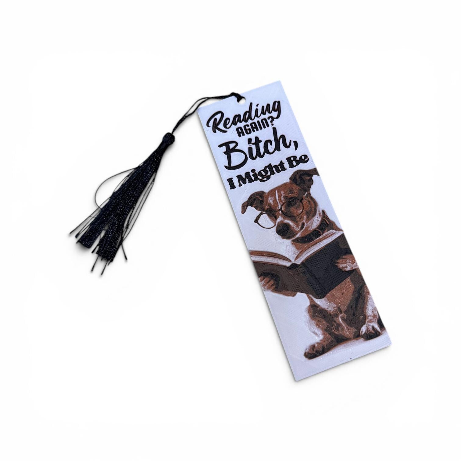 Reading Again Dog 3D Bookmark