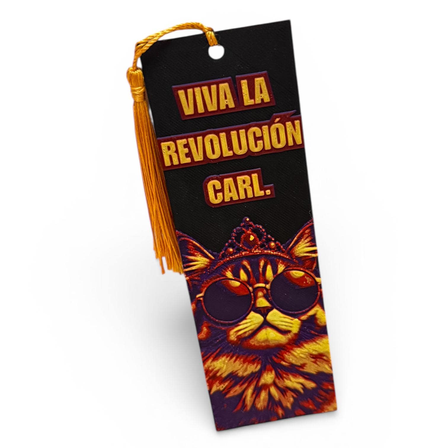 Dungeon Crawler Carl Inspired 3D Bookmark Viva La Revolución Carl