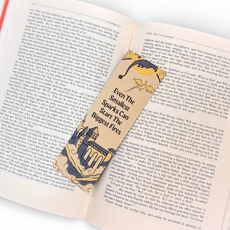 Fourth Wing Smallest Sparks Inspirational 3D Bookmark