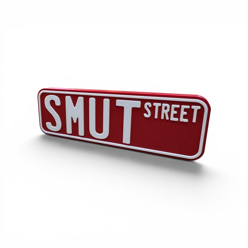Smut Street Bookshelf Decor Street Sign