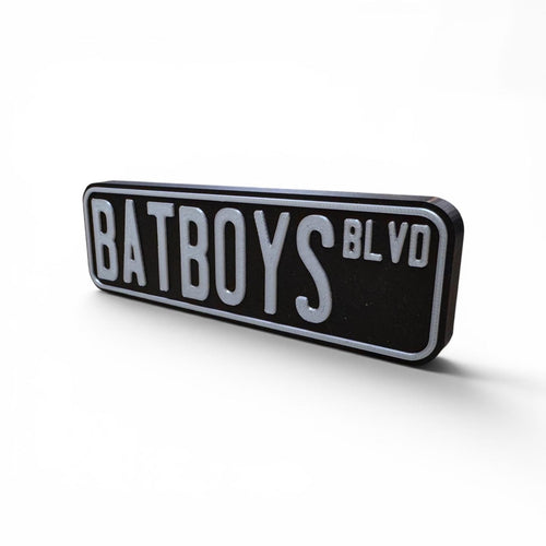 Bat Boys Blvd Bookshelf Decor Street Sign